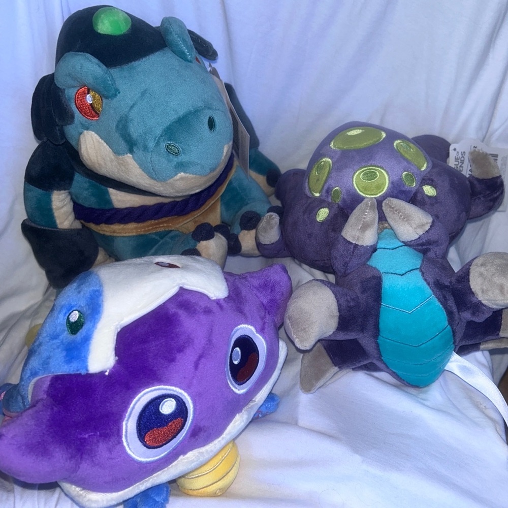 LEAGUE OF LEGENDS PLUSH TOY TRIO - RENEKTON , HEIMERDINGER , BARON NASHOR
